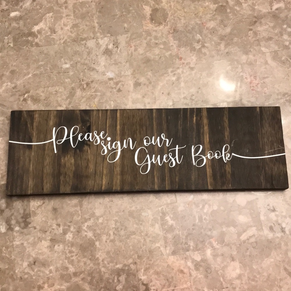Guest book sign wedding